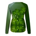 thumbnail image 4 of Camisetas Honeeladyy para el Día de San Patricio para mujer, blusas con estampado de trébol y bendiciones, blusas casuales de manga larga para festividades, camisa holgada, 4 of 4