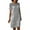 ☪404-Gray, variant on Loose Dress for Women 2026, Elegant Wardrobe Essential for Work and Comfortable Round Neck Short Sleeve Casual Wear