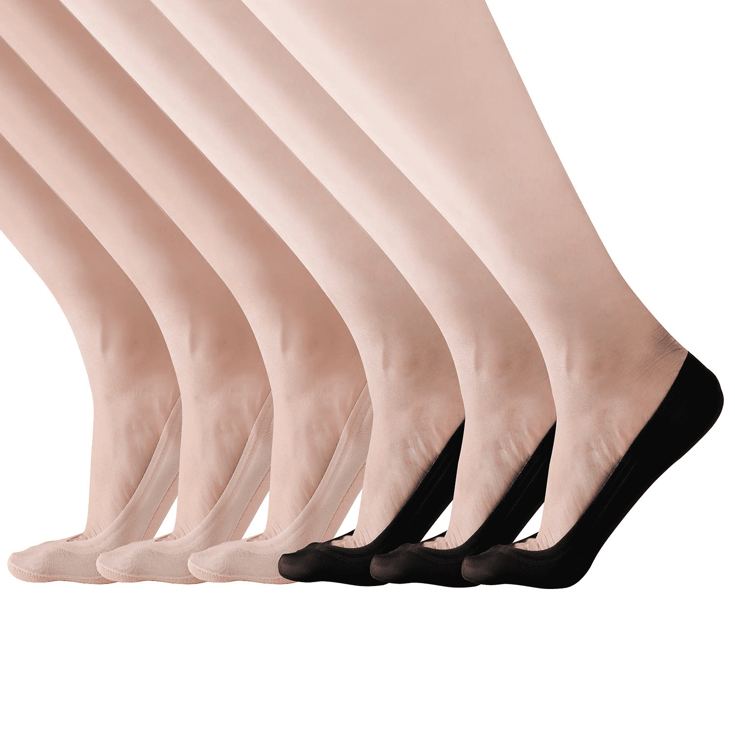 Women Girls Non-Slip High Heels Sandal Invisible Footie Open Toe Socks Pad LE 