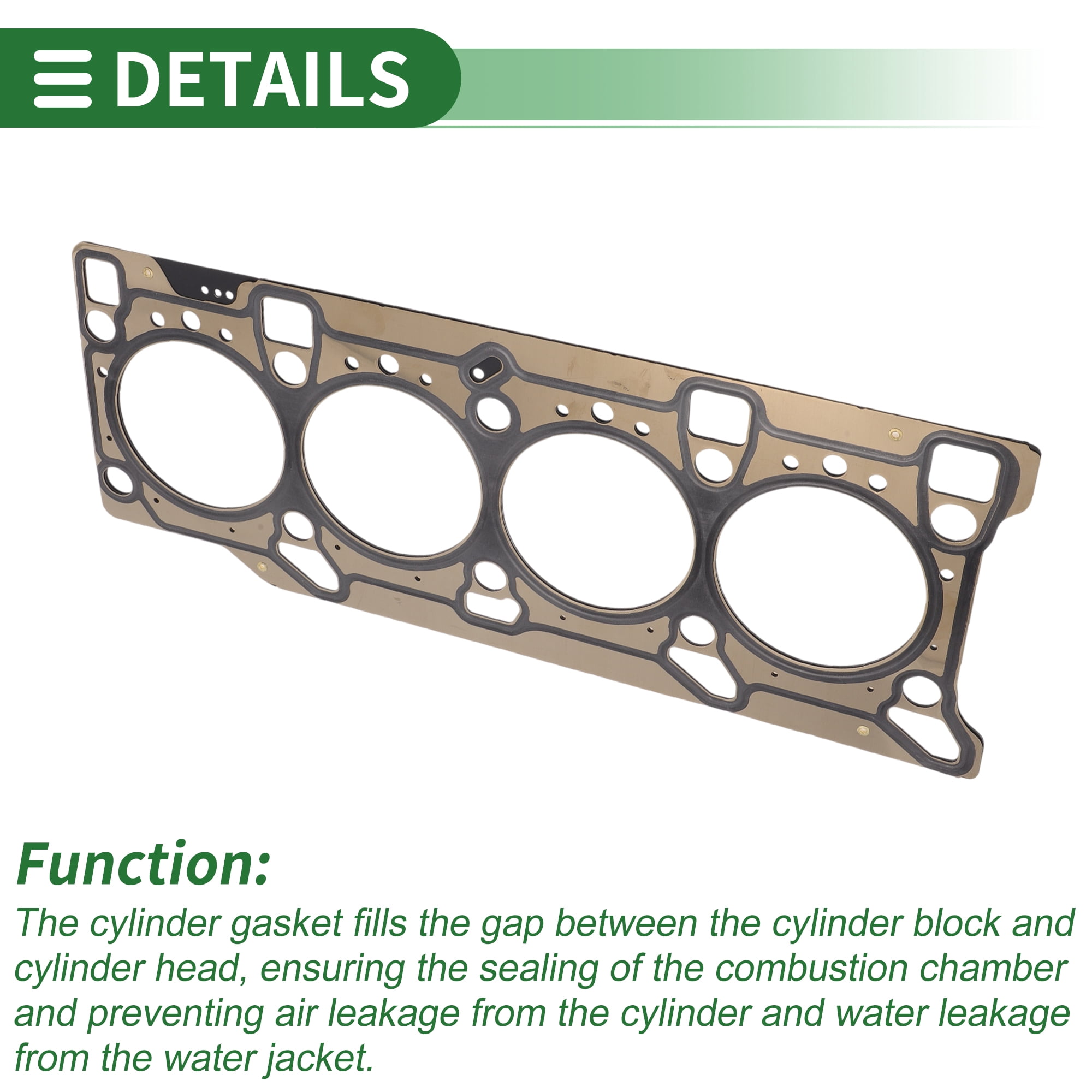 Unique Bargains Cylinder Head Gasket Engine Gasket No.55599222 for Chevrolet Colorado 2.8L 2022 Left and Right 1 Pcs