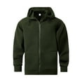 thumbnail image 4 of Aobny Hooded Oversized Hoodie Sherpa Green Full Zip Sweatshirt Big & Tall Bowling Shirts for Men,XXXL, 4 of 9