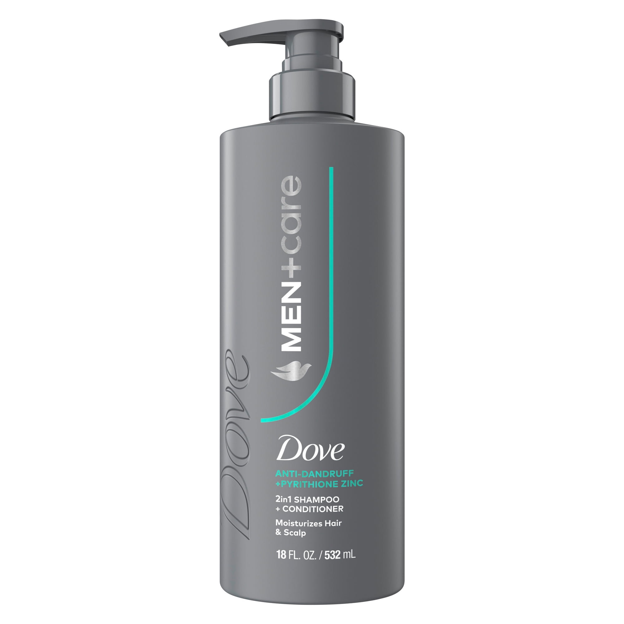 Dove Men+Care 2-in-1 Shampoo + Conditioner To Moisturize Hair & Scalp, Dandruff Defense With Pyrithione Zinc, 18 fl oz