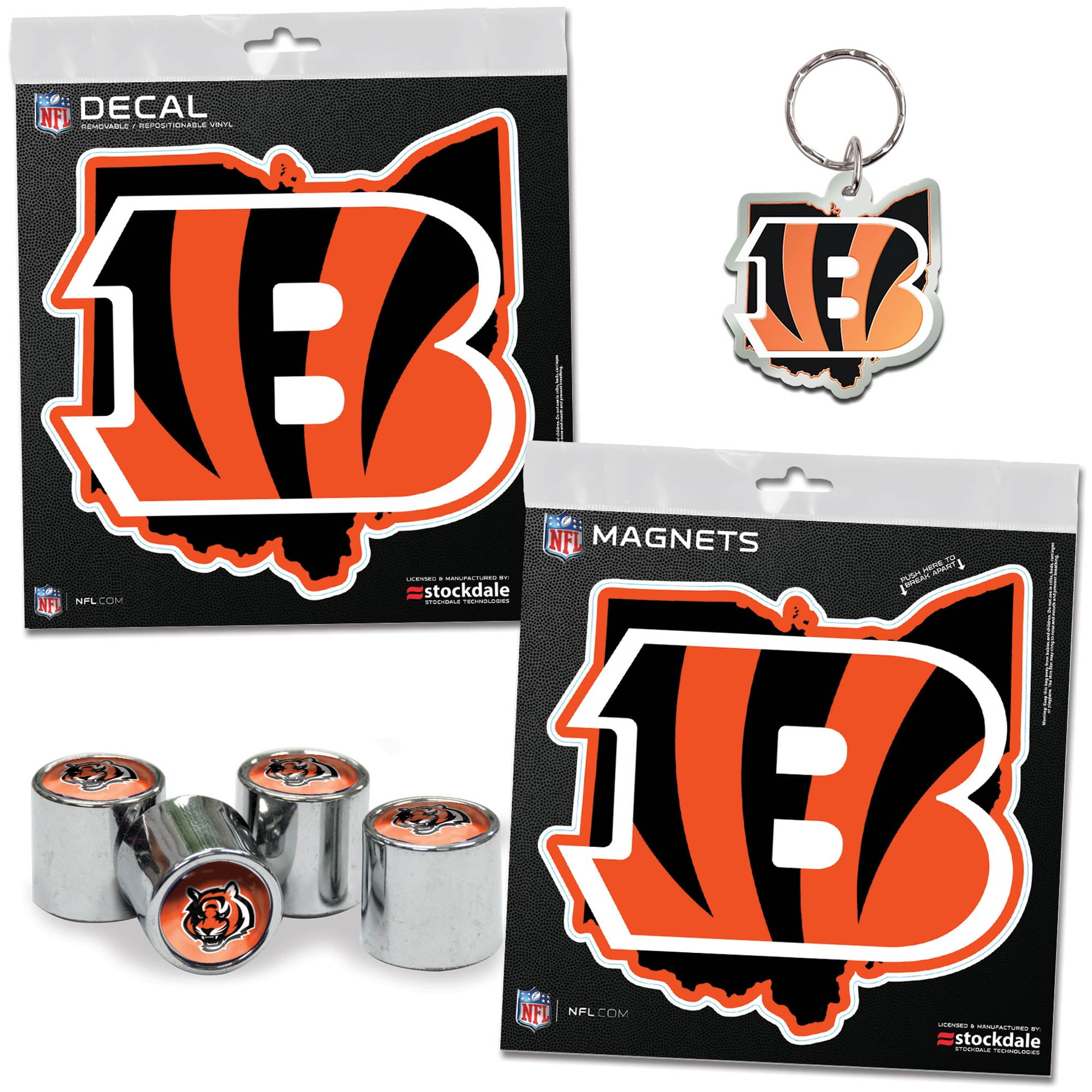 Cincinnati Bengals WinCraft 4Pack Auto Accessory Kit