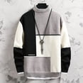 thumbnail image 2 of uikmnh Mens Casual Fashion Trend Semi Turtleneck Long Sleeved Sweater, 2 of 3