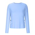 thumbnail image 3 of Workout Tops for Women Long Sleeve Loose Active Fitness Casual Top Cute Summer Tops, 3 of 7