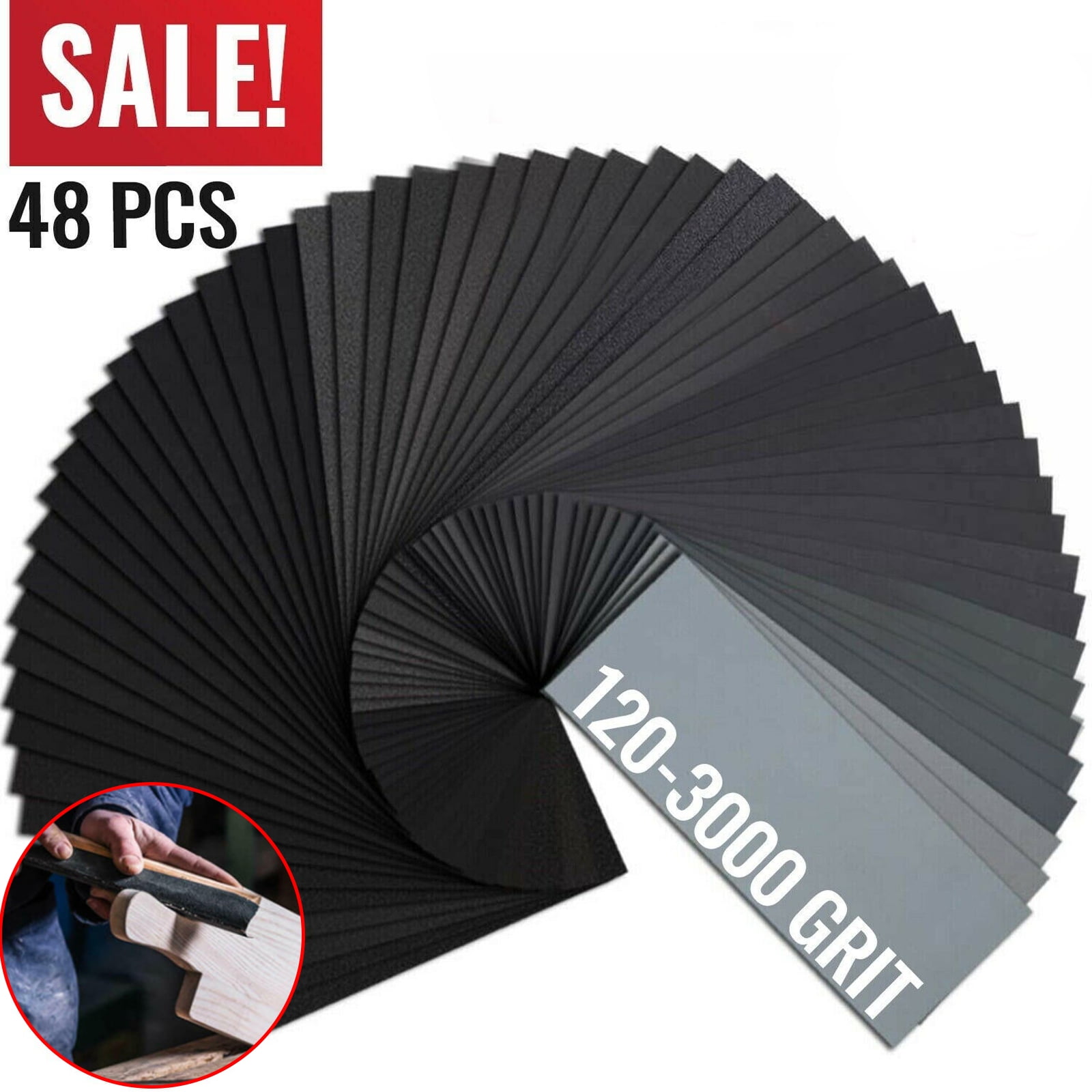 40PC 9X11 Sandpaper Waterproof Wet Dry 240 320 400 600 800 1000 1200 1500 Grit 40PC 9X11 Sandpaper Waterproof Wet Dry 240 320 400 600 800 1000 1200 1500 Grit