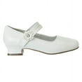 thumbnail image 2 of Josmo Girls Flower Mary Jane Dress Shoes. (Little Kids Big Kids)., White Patent, 12, 2 of 8