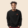 thumbnail image 3 of Dalix Strawberry Embroidered Fleece Crewneck Long Sleeve Sweatshirt Mens in Black 2XL XX-Large, 3 of 5