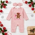 thumbnail image 2 of felwors Infant Baby Girl Fall Outfit Sweatshirt Romper Ribbed Letter Print Jumpsuit Long Sleeve Bodysuit Cute Newborn Clothes, 2 of 7