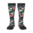 thumbnail image 2 of Lsque Green Tropical Leaves Printed Crew Socks Men's Women's LightWeight Thin Casual Calf Socks ,Knee High Socks,Cotton Socks, 2 of 9