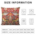 thumbnail image 6 of Nawypu Red Pimpernel Floral Lumbar Pillow Covers 2pcs Strawberry Yellow Orange Grey Flower Birds Decorative Pillow Cases Vintage Colorful Chinoiserie Cushion Case Home Decor for Sofa Couch, 6 of 6