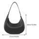 thumbnail image 1 of Bolsa De Hombro Bolso de hombro de PU para mujer Bolso de moda para axila Bolso cruzado con cremallera (Negro), 1 of 2