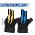 thumbnail image 3 of Billiard Pool Gloves for Left Hand 3 Finger, Splicing Process, Snooker Cue Sport Glove Popular Sizes for Men & Women, 1 Pcs, 8.26 Inches, 3 of 9
