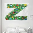 thumbnail image 1 of Letter Z Tapestry, Traditional Themed Font Design Z with Colorful Ornaments Christmas Santa Claus, Wall Hanging for Bedroom Living Room Dorm Decor, 80W X 60L Inches, Multicolor, by Ambesonne, 1 of 2
