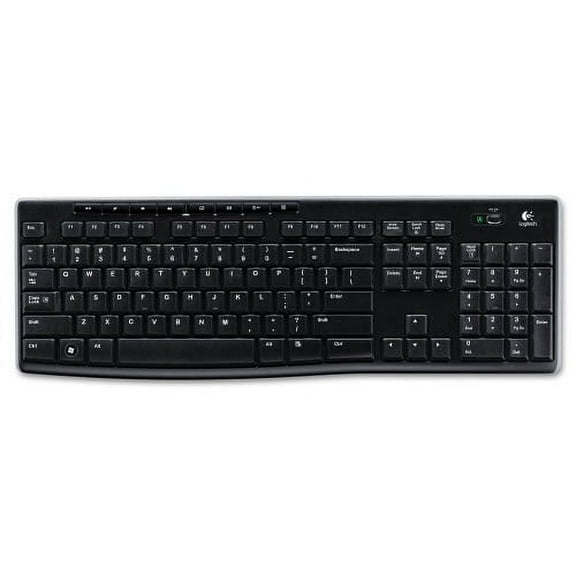 Restored Logitech K270 Wireless Keyboard, USB Unifying Receiver, Black (Refurbished)