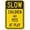 Black on Yellow, variant on "Slow - Children And Pets At Play" Sign | 12" x 18" 3M High Intensity Grade Reflective Aluminum