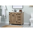 thumbnail image 2 of 36 inch single bathroom vanity in natural oak with backsplash, 2 of 8