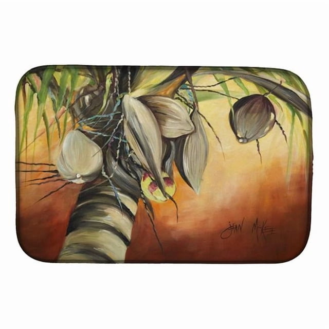 Carolines Treasures JMK1128DDM Coconut Tree Dish Drying Mat