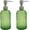 2pcs-green, variant on AIGIA Pump Soap Dispenser Bottle, 13.5oz Hand Soap Dispenser with Stainless Steel Pump,Refillable Liquid Glass Soap Dispenser Empty for Kitchen, Bathroom Countertop