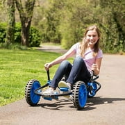 YBIKE Explorer Pedal Car, Three Wheel Go-Kart, Up to 155 lbs, Ages 5 & up - Blue