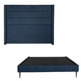 thumbnail image 1 of Box Base Cama Slim + Cabecera Individual Lugo Azul, 1 of 8