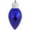 Azure Blue, variant on 12" Gold and Silver Shatterproof Glitter C9 Light Bulb Christmas Ornament