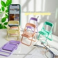 thumbnail image 4 of Fridja 2Pack Folding Small Chair Mobile Phone Bracket Macaron Color Small Stool Cute Desktop Decoration, 4 of 6