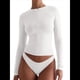 thumbnail image 3 of Top Corto de Larga con Cuello en V y Cremallera de un Cuarto para Mujer, Moda de Otoño 2025 L, 3 of 8