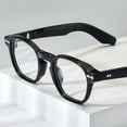 thumbnail image 3 of HEPIDEM Acetate Glasses Frame Men Women Square Eyeglasses Optical Spectacles MZEPH (MZEPH Black C4), 3 of 9