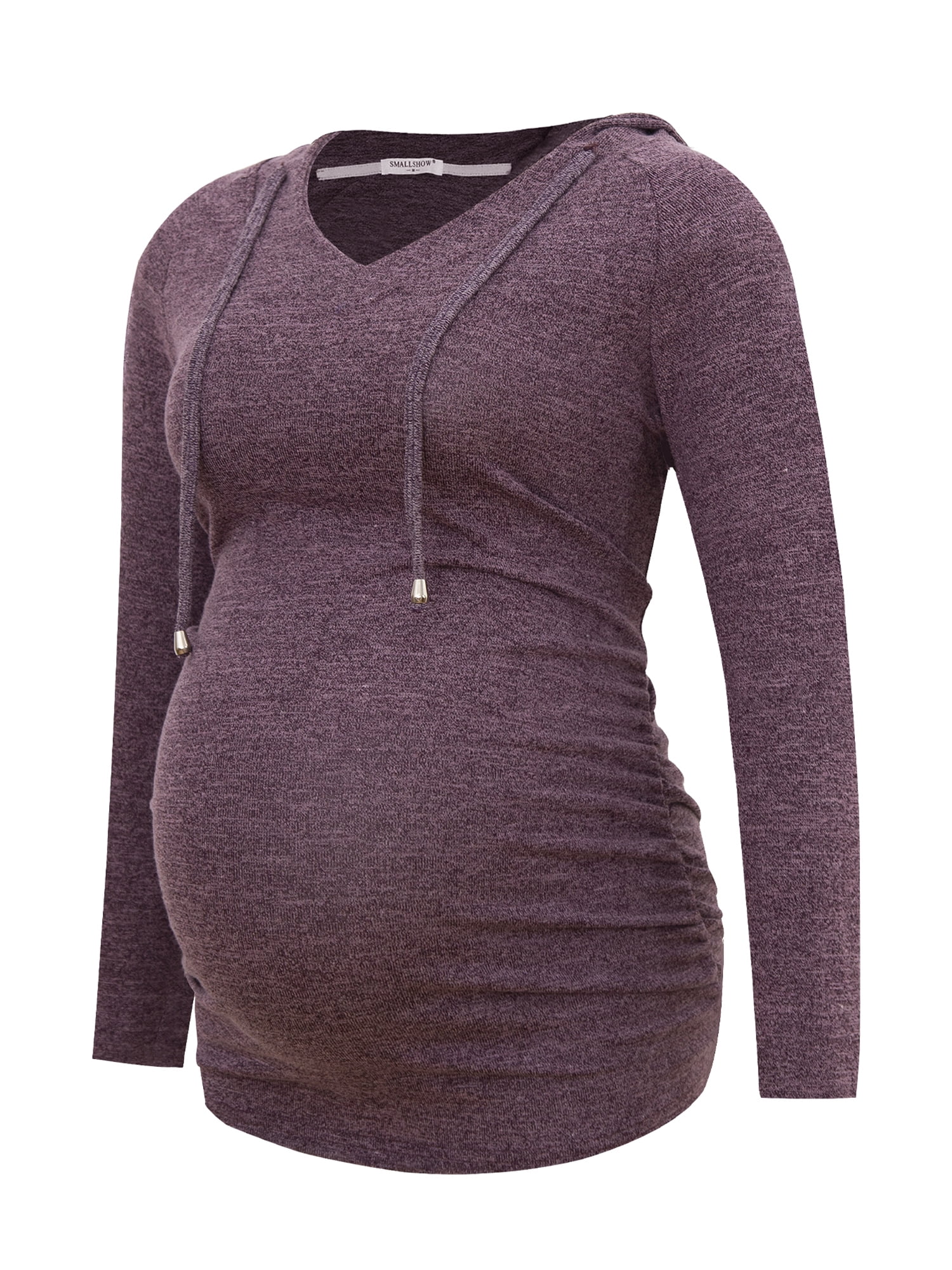 Smallshow Long Sleeve Pregnancy Shirt Hoodie Maternity Tops Clothes for ...