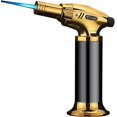 thumbnail image 1 of Butane Torch, Kitchen Torch Cooking Torch Creme Brulee Torch, Refillable Adjustable Flame Lighter for DIY, Creme, Brulee, BBQ and Baking(Butane Gas Not Included),Black,135mm, 1 of 7