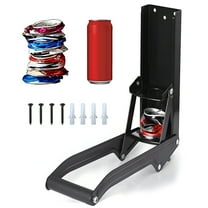 Wall-Mounted Heavy Duty Can Crusher, Aluminum Can Crusher for Recycling, Beer Can Compactor with Black Metal Frame, Easy Install with Expansion Screws, Space-Saving Design for Home, Garage, Kitchen