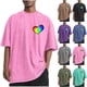 thumbnail image 1 of RKSTN Valentine's Day T Shirts for Man Oversized Crewneck Cotton Valentine Print Short Sleeves Shirts Tops Mens Casual Round Neck Sports Washed Distressed T-Shirts Loose Fits Comfy Soft Tee Shirts, 1 of 6