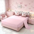 thumbnail image 4 of Homewish Pink Butterfly Twin Bedding for Girls, Glitter Leopard Print Bedding Comforter Set, Pink Reversible, 7-Piece, 4 of 7