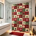 thumbnail image 6 of Christmas Bathroom Curtain 70.9x59.1in Waterproof Polyester, Holiday Shower Curtain with Hooks for Home Guest Bath Decor by MPOISVA, 6 of 7