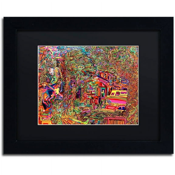 Trademark Fine Art "One Inch Further" Canvas Art by Josh Byer, Black Matte, Black Frame