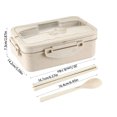 thumbnail image 3 of YIKA Tupperware Container Lunch Box Can Be Heated Household Students Sealed Lunch Box Cutlery Spoon Preservation Box Kitchen Storage Beige, 3 of 6