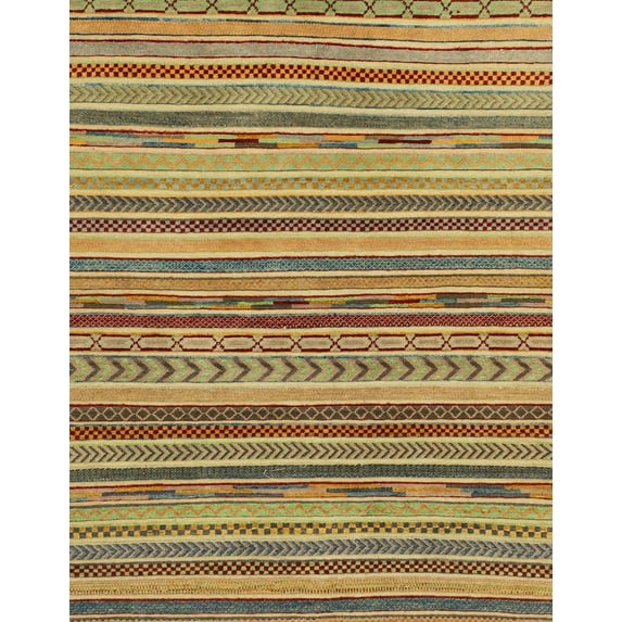Ahgly Company Indoor Rectangle Abstract Metallic Gold Abstract Area Rugs, 5' x 8'