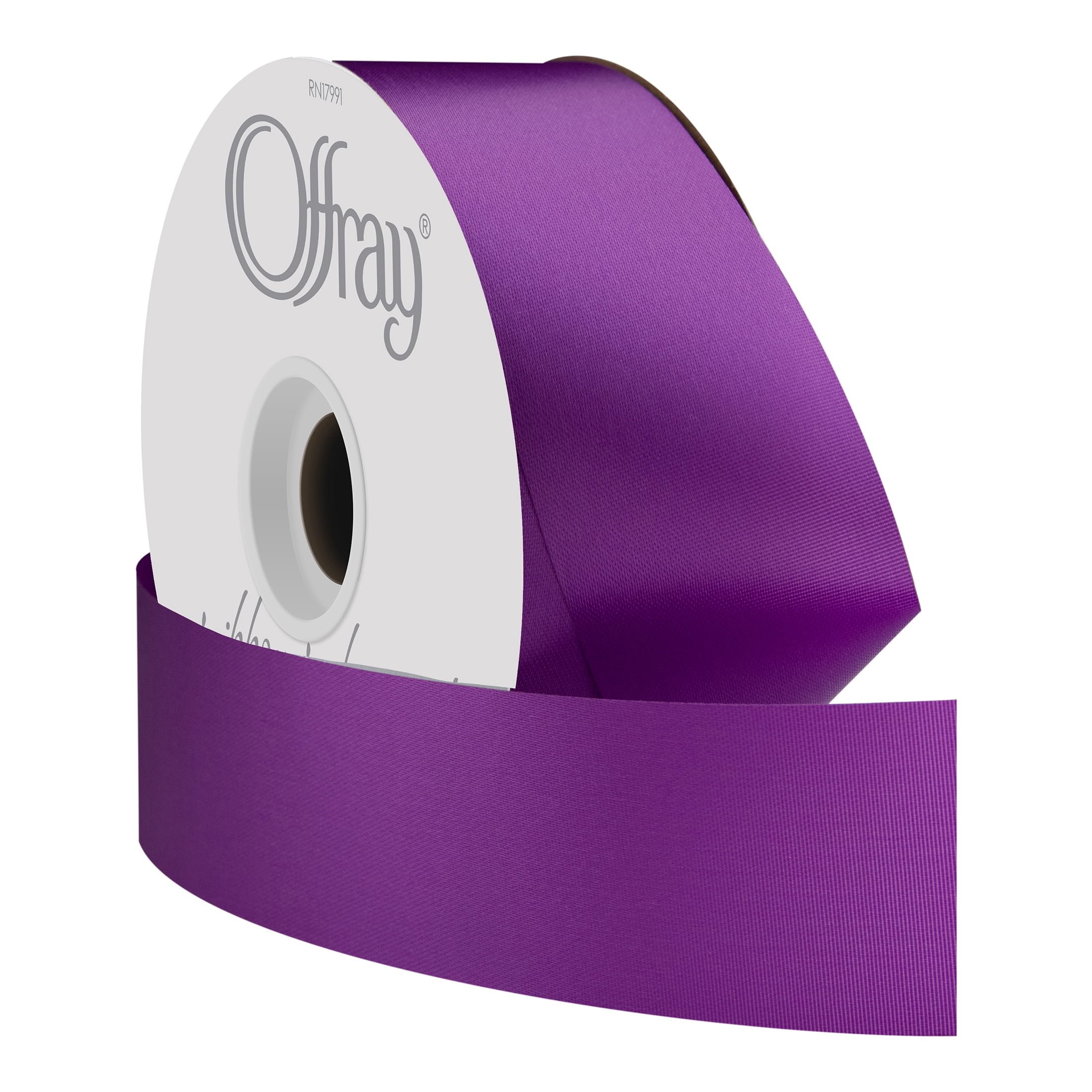 (4 pack) Offray 1.3125 inch purple seamaid ribbon, 21 ft.
