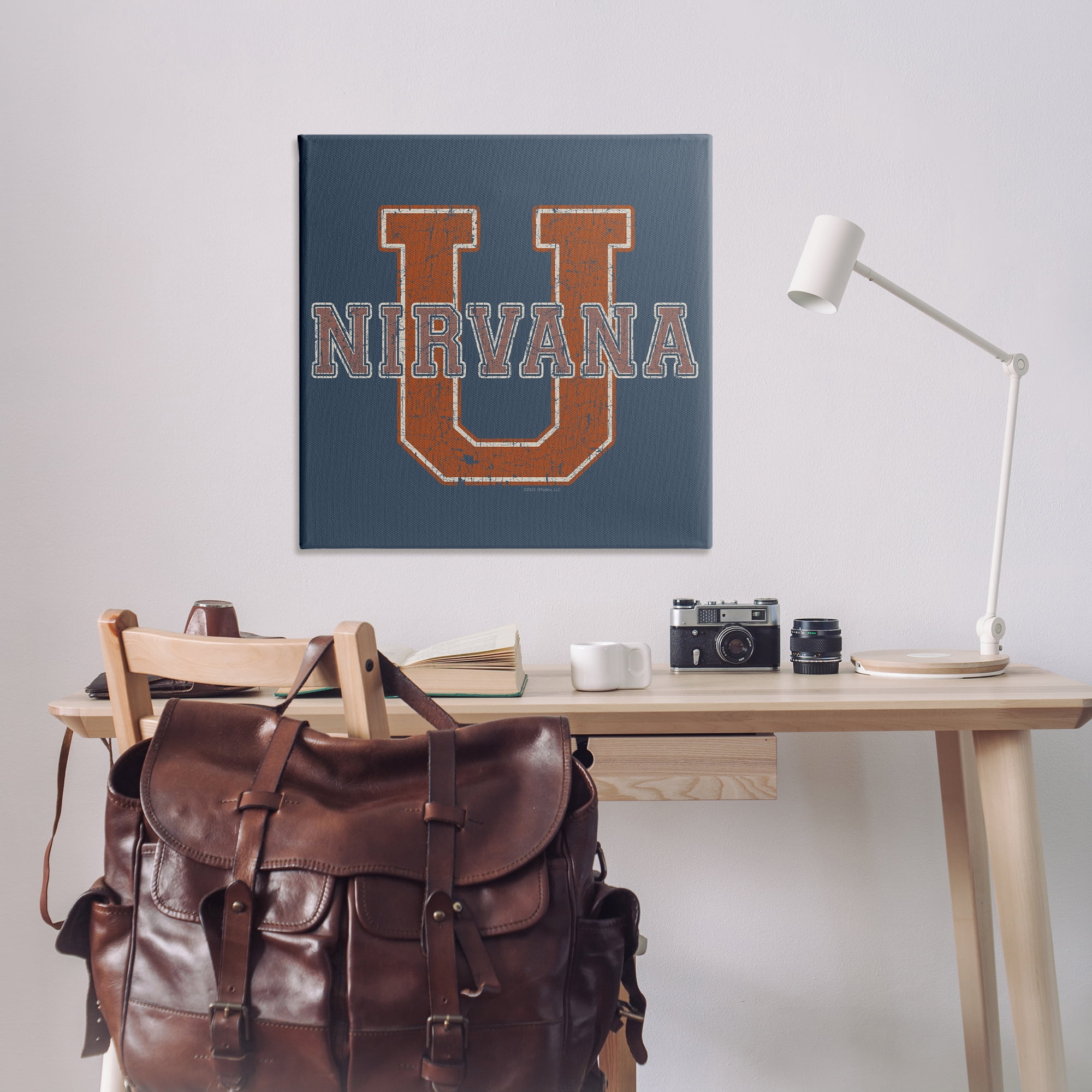 Stupell Industries Nirvana U Varsity Style Text & Numbers Painting Wrapped Canvas Art Print Wall Art, 36 x 36