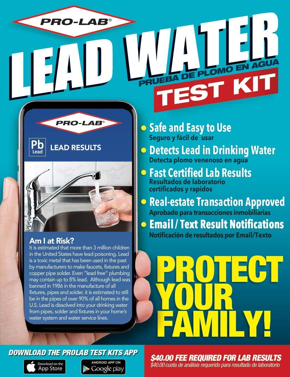 PROLAB Lead In Water DIY Test Kit LW107