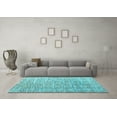 thumbnail image 3 of Ahgly Company Indoor Square Abstract Light Blue Modern Area Rugs, 4' Square, 3 of 4