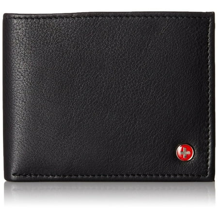 - Alpine Swiss Mens Wallet Real Leather Bifold Trifold Hybrid Foldout ID Card Case