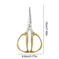 thumbnail image 2 of Scissors 5PCS Pieces 5inch All Stainless Scissors Ultra Sharp Shears Sturdy Sharp Scissors For Home School Sewing Fabric Craft Supplies Multipurpose Scissors Gold(SC0005 GOLD Gold, 2 of 4