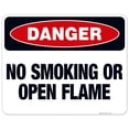 thumbnail image 1 of No Smoking Or Open Flame Sign, OSHA Danger Sign, 24x30 Aluminum, 1 of 1
