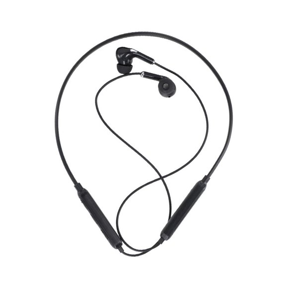 Wireless Neckband Sports Earphones With ABS Black Extra Long Range Endurance Noise Canceling Deep Bass Running Earphones