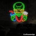 thumbnail image 3 of Craftnamesign Cool Alien Neon Sign for Fast Food shop Men Cave Wall Decor, 3 of 5