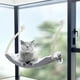 thumbnail image 2 of Percha para ventana de gato para interiores, asiento de ventana de malla Alfombrilla de felpa gris. Yuyangstore Hamaca para gatos, 2 of 7