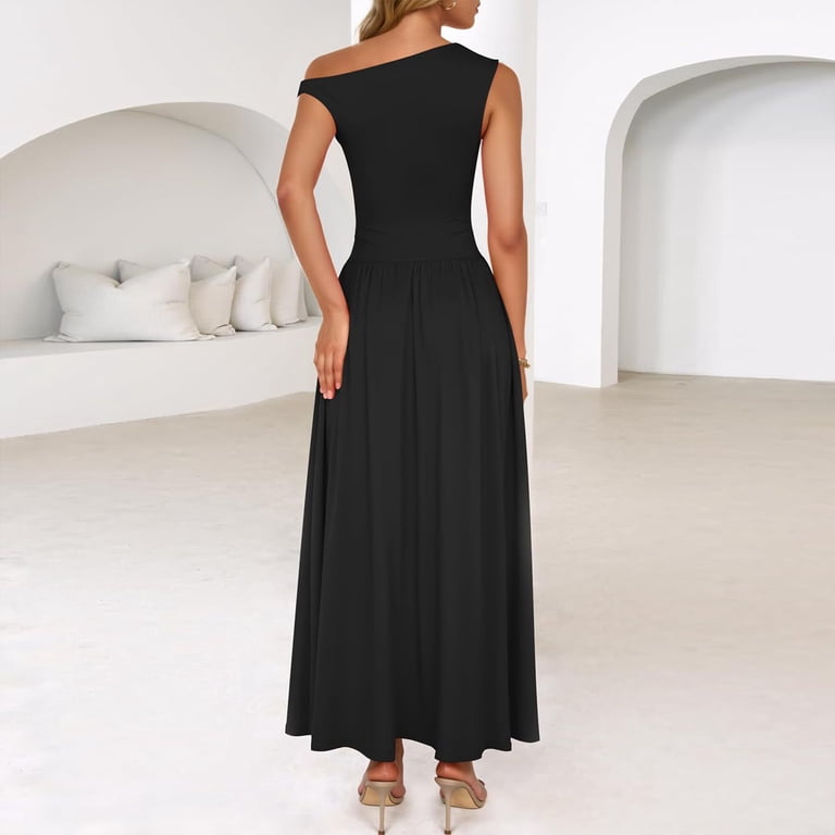 open lace back dress Navy Polka Dot One Shoulder Frill Detail Dipped Hem Dress – AX Paris