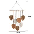 thumbnail image 2 of 2X Chic Boho Macrame Decoración de pared Borlas de hilo hechas a mano Arte de pared tejido Tapiz de hojas Decoración bohemia, C, 2 of 3